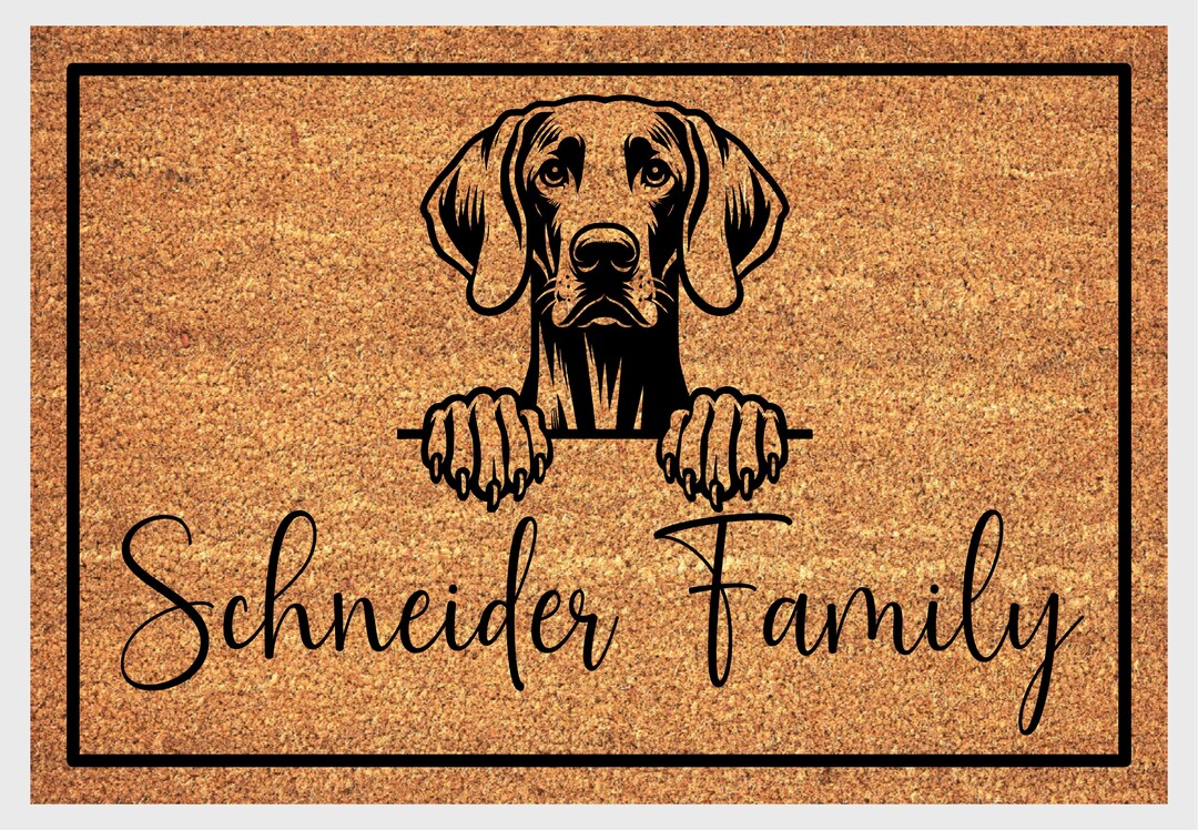 Weimaraner Doormat Personalized Weimaraner Welcome Mat Sizes MakerPlace by Michaels